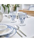 Blaues weißes blaues Erfrischungsgetränkeglas - 510 cc