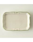 Assiette de service Julia verte - 14x9,5 cm
