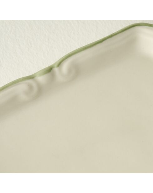 Assiette de service Julia verte - 14x9,5 cm