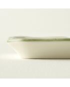 Assiette de service Julia verte - 14x9,5 cm