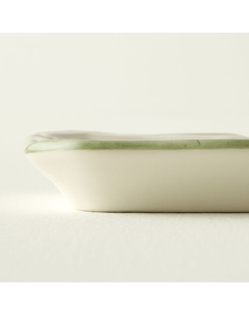 Assiette de service Julia verte - 14x9,5 cm