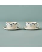 Set van 2 blauwe 2-delige zeekopjes - 270 cc