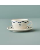 Set van 2 blauwe 2-delige zeekopjes - 270 cc