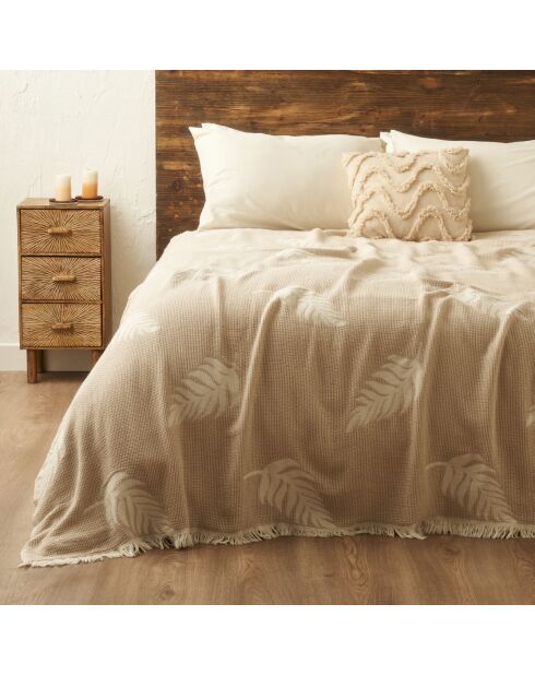 Copriletto beige Amaya - 200x220 cm