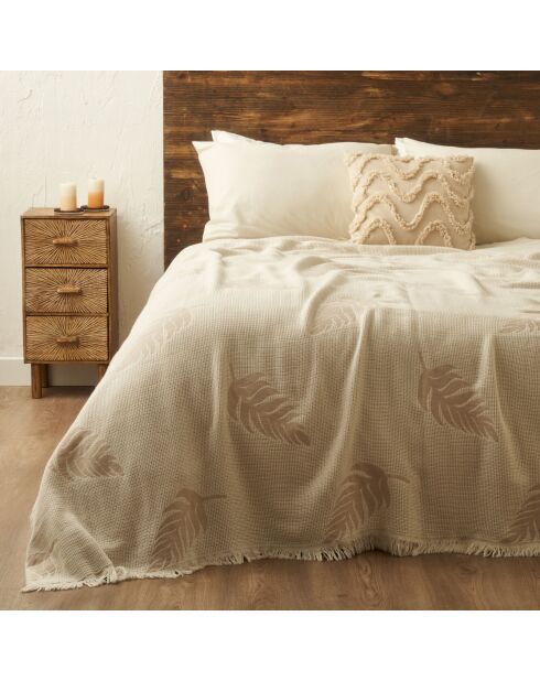 Copriletto beige Amaya - 200x220 cm