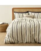 Copripiumino matrimoniale Olven bianco nero - 200x220 cm