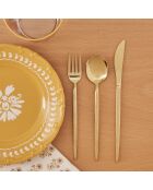 Lot de couverts à dessert Siena en or - 18 pièces