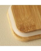 Lot de 3 pots à épices Alice avec couvercles en bambou naturel