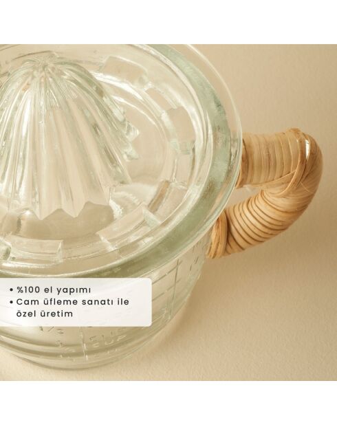 Spremiagrumi in vetro Bloom 500 ml naturale - 16x12x13,5 cm