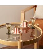 Set mit 2 roten Blossom Kaffeetassen