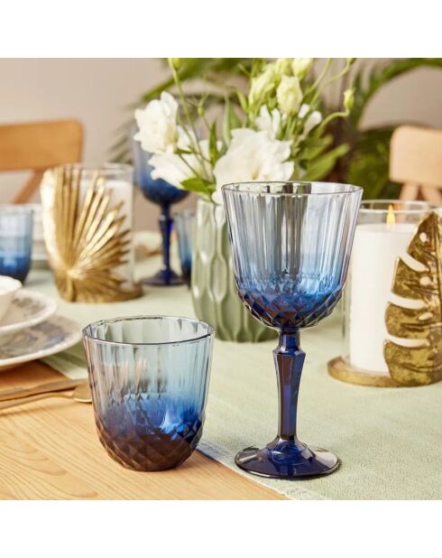Vetro tagliato colorato blu - 310 cc