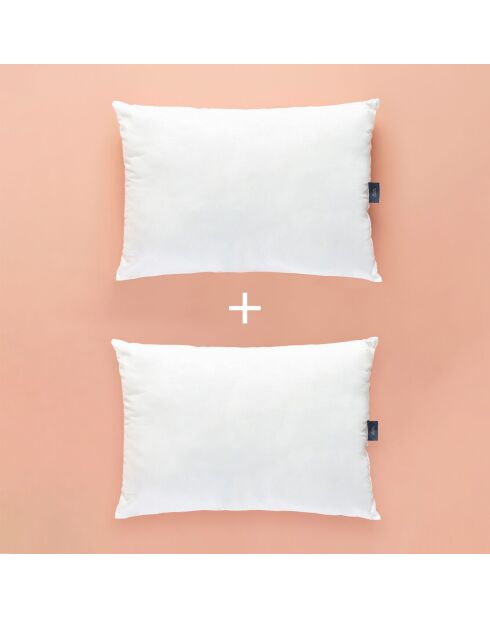 Oreiller double Bella blanc - 50x70 cm