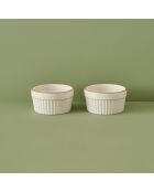 Set mit 2 weißen Vislo-Soufflébehältern