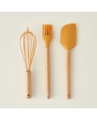 Set di 3 utensili da preparazione in silicone Olivia Mustard