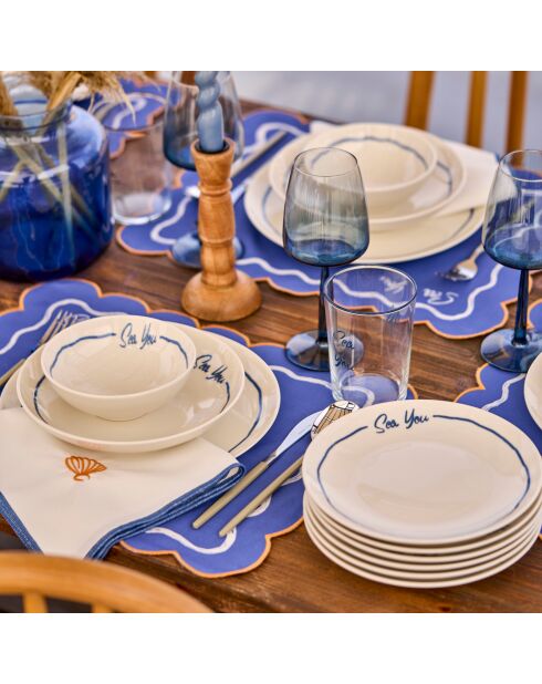 Servizio da tavola blu marino - 24 pezzi