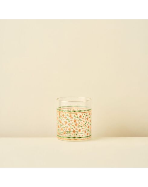 Bicchiere floreale multicolore - 370 ml