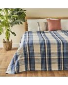 Coperta scozzese doppia blu Noah - 200x220 cm