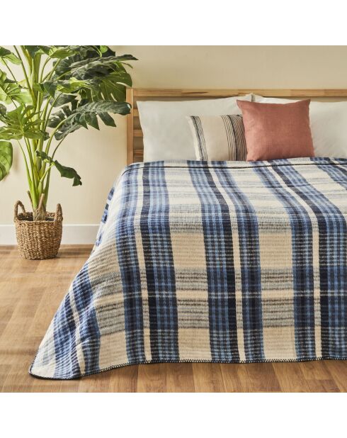 Coperta scozzese doppia blu Noah - 200x220 cm