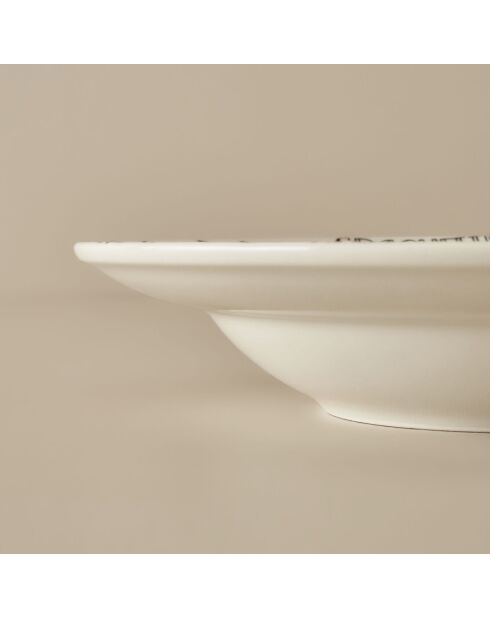 Assiette à Pâtes Alfredo noire - 28 cm