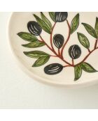 Poggiamestolo per olive bianche - 11,5x24 cm