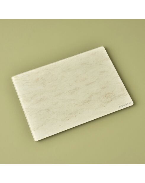 Tagliere in vetro ecru Marbella - 35x25 cm