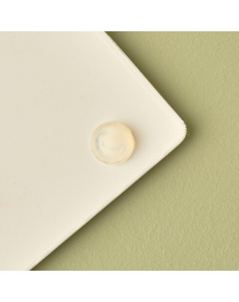 Tagliere in vetro ecru Marbella - 35x25 cm