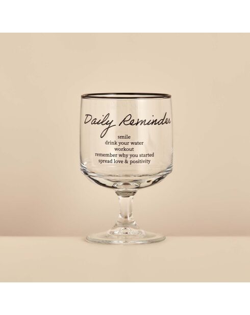 Verre à pied rappel quotidien noir - 300 cc