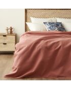 Coperta doppia goffrata Feel rosa cipria - 200x220 cm