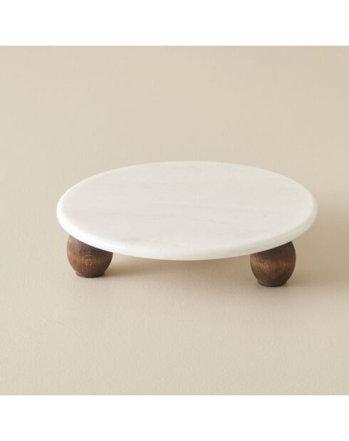 Présentoir de service en marbre Olmo naturel - 25 cm