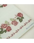 Tagliere in vetro rosa multicolore - 35x25 cm