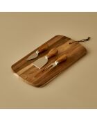 Service à fromage parmesan naturel - 32x17,5 cm