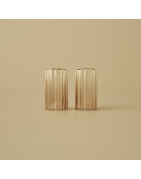 Saliera e pepiera Garda ambrata - 5x8 cm