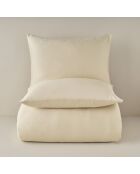 Copripiumino matrimoniale Arno in 100% cotone satinato beige - 260x240 cm