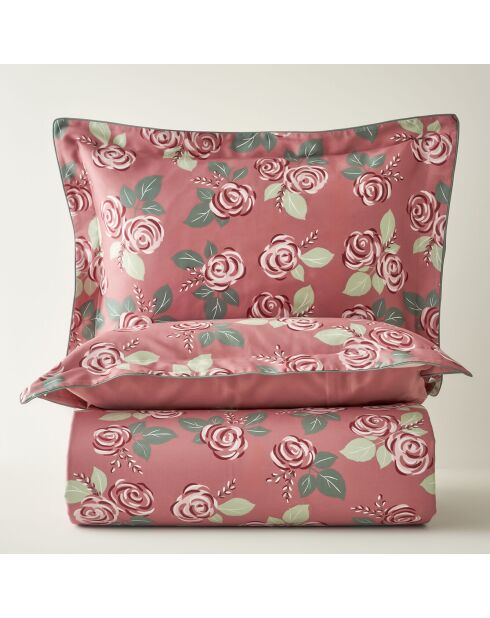 Copripiumino matrimoniale bordeaux 100% cotone satinato - 200x220 cm