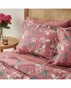 Copripiumino matrimoniale bordeaux 100% cotone satinato - 200x220 cm