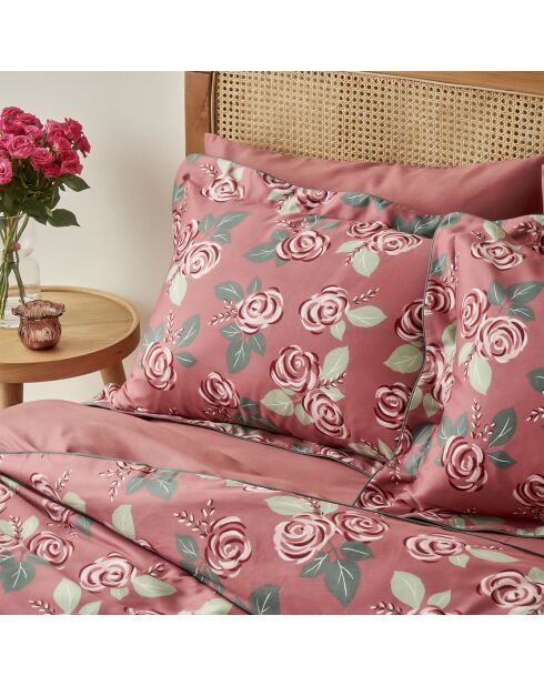 Copripiumino matrimoniale bordeaux 100% cotone satinato - 200x220 cm