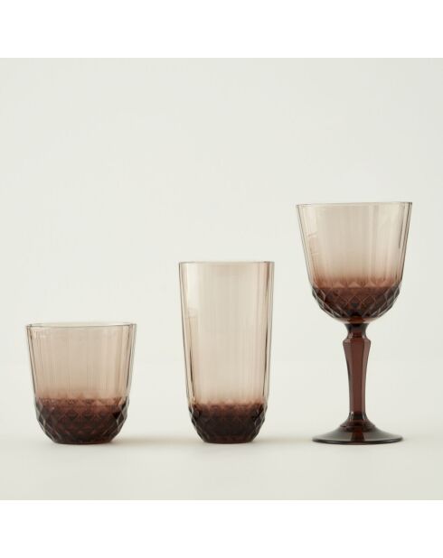 Vetro tagliato di colore marrone marrone - 345 cc