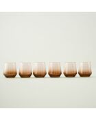 Set di 6 bicchieri da caffè color ambra