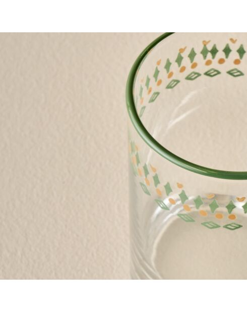 Set di 6 bicchieri da acqua da caffè verdi