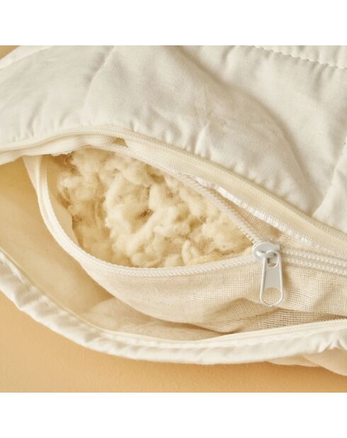 Cuscino di lusso in lana bianca - 50x70 cm