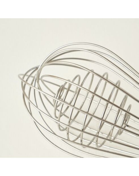 Frusta in acciaio inox grigio Orbit - 28x7,5x7,5 cm