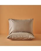 Set di 2 federe standard in raso di visone 100% cotone