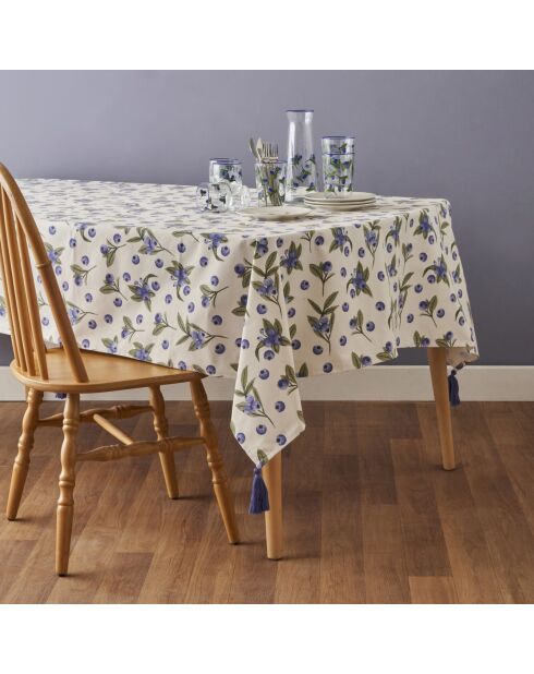 Nappe Myrtilles multicolore - 153x250 cm