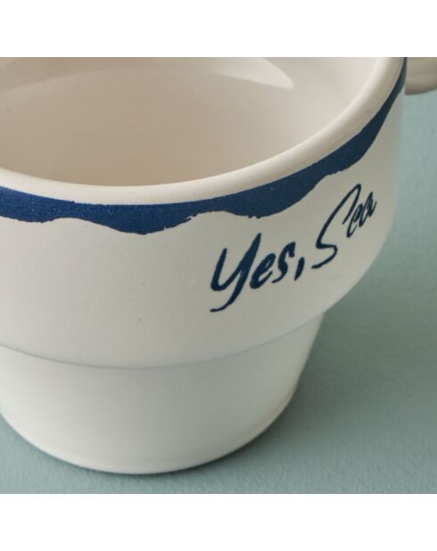 Set mit 2 marineblauen Espressotassen