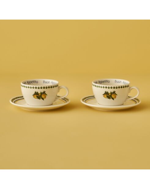 Set di 2 tazze da tè Lemoncello multicolore - 270 cc