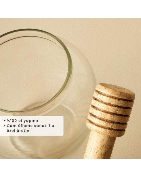 Barattolo per miele naturale Eden Glass - 600 ml - 10×15 cm