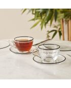 Set di 2 tazze da tè nere Daily Reminder - 240 cc