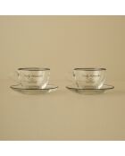 Set di 2 tazze da tè nere Daily Reminder - 240 cc