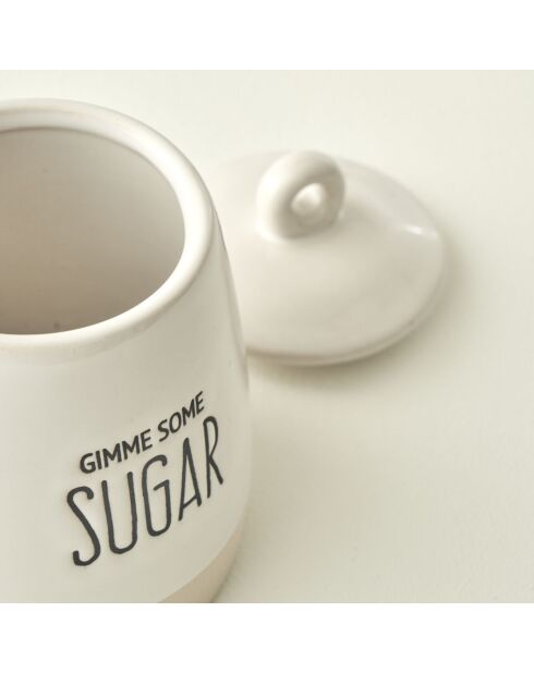 Zuccheriera in arenaria bianca di Boemia - 8x11 cm