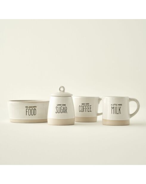 Zuccheriera in arenaria bianca di Boemia - 8x11 cm